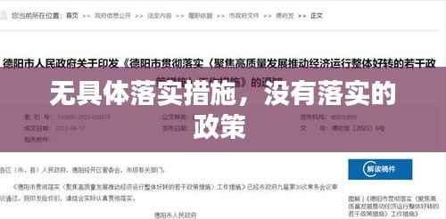 无具体落实措施,没有落实的政策