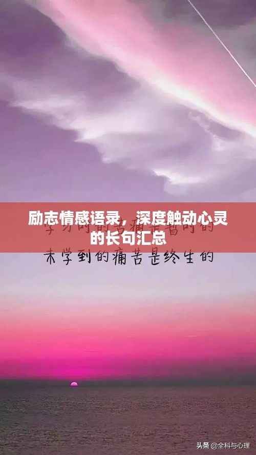 励志情感语录，深度触动心灵的长句汇总